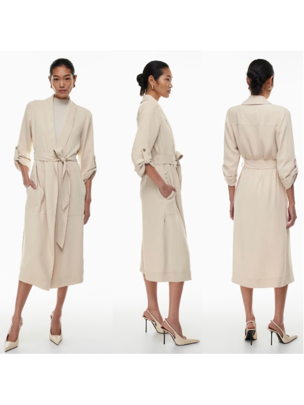 Aritzia Babaton Kahlo Robe Studio Drape Large Fall Outwear Essentials